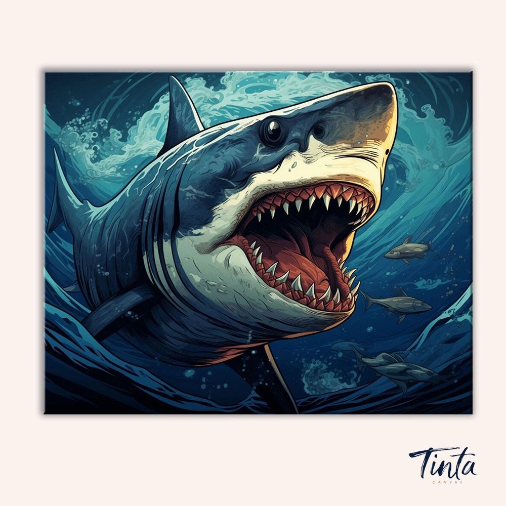 Great White Surge paint by numbers kit