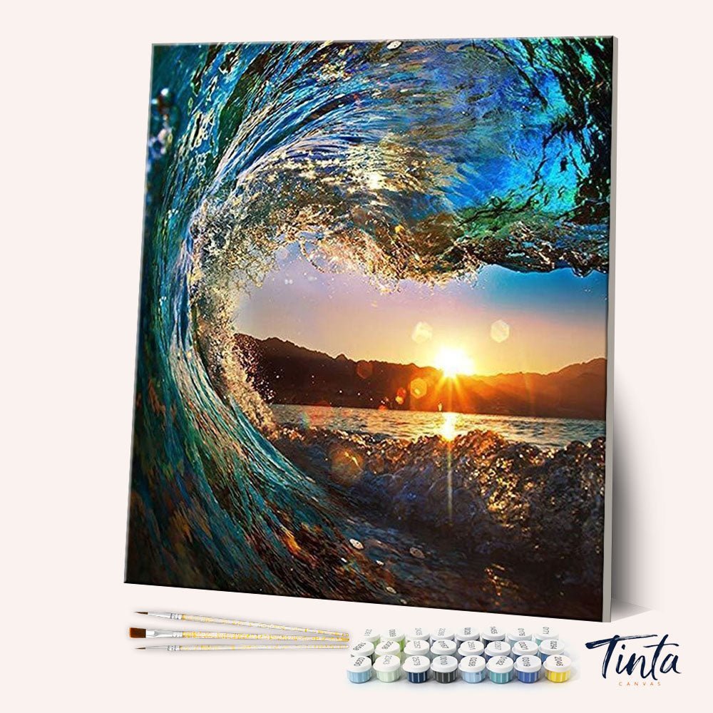 Sunset Wave Escape paint by numbers kit
