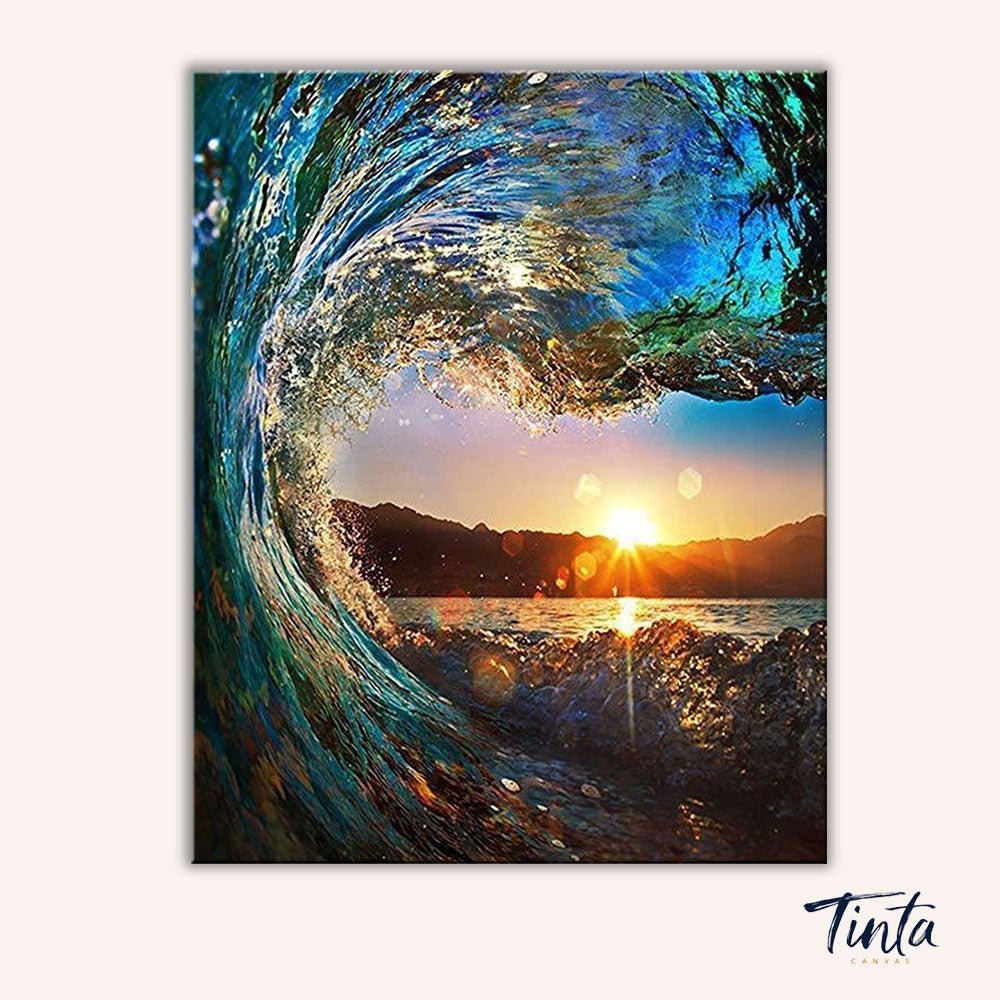 Sunset Wave Escape paint by numbers kit