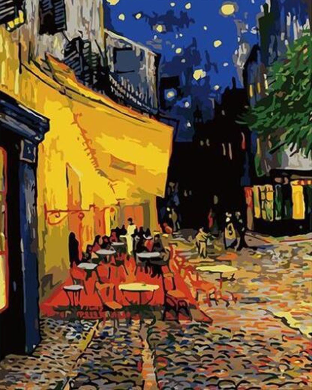 Café Terrace at Night - Vincent van Gogh's paint by numbers kit