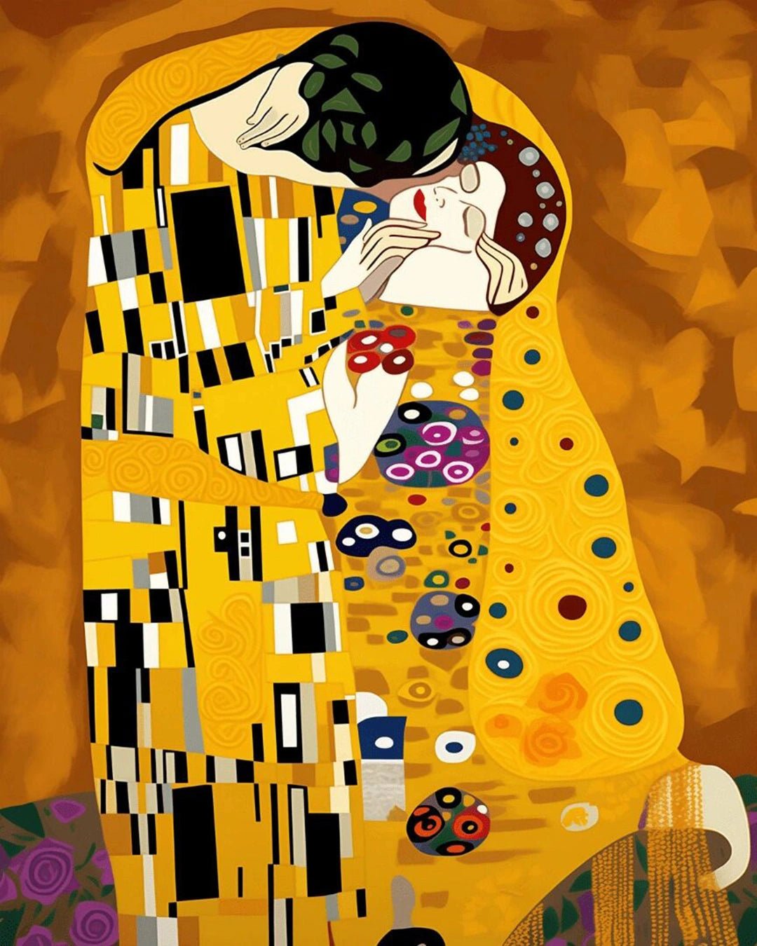 The Kiss paint by numbers kit