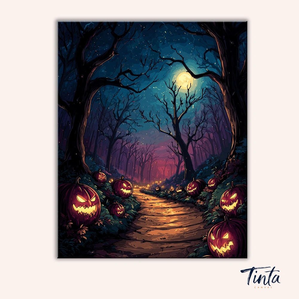 The Road to Halloween paint by numbers kit
