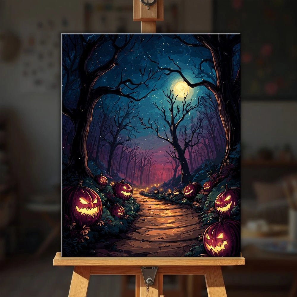 The Road to Halloween paint by numbers kit