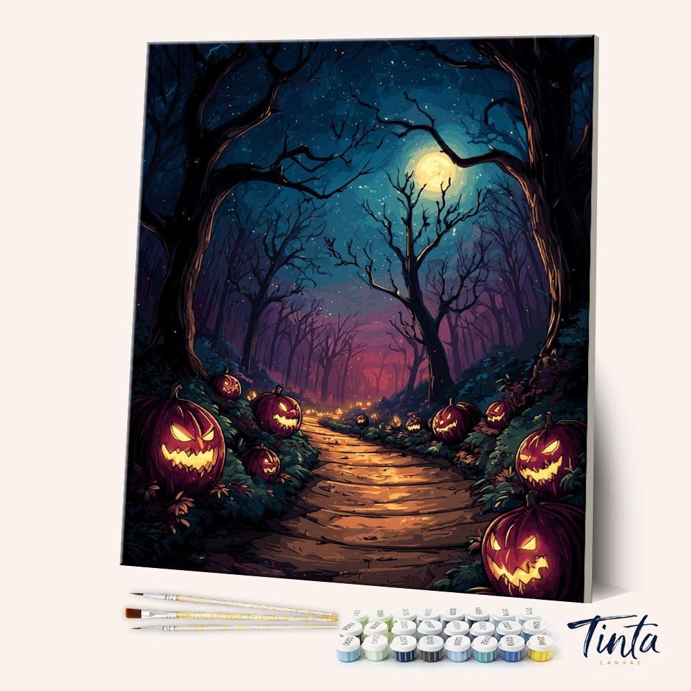 The Road to Halloween paint by numbers kit