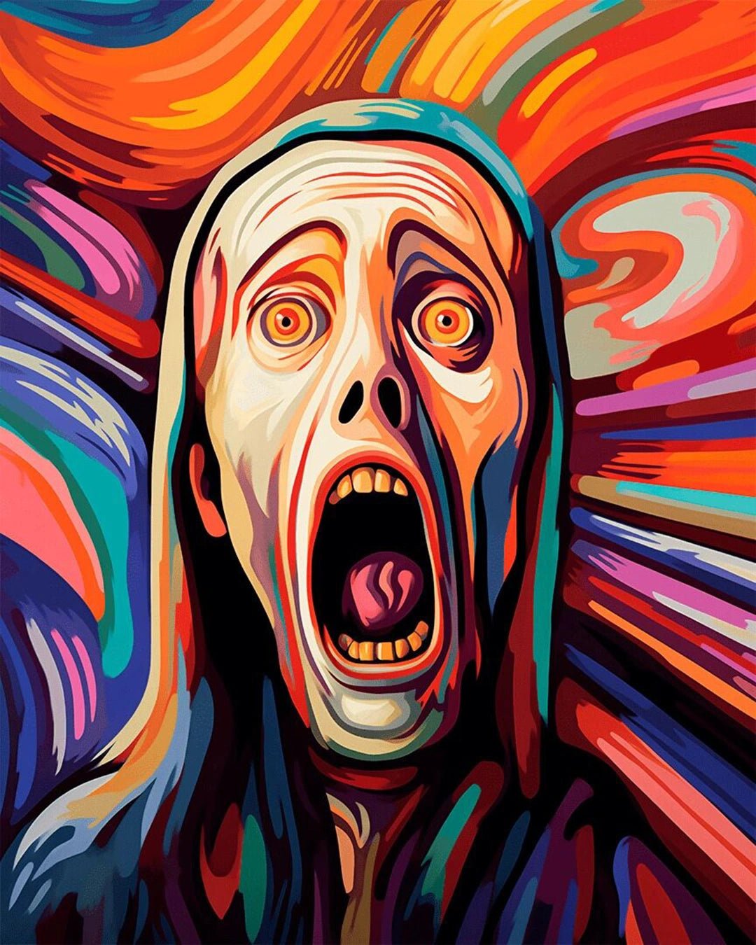 The Scream paint by numbers kit