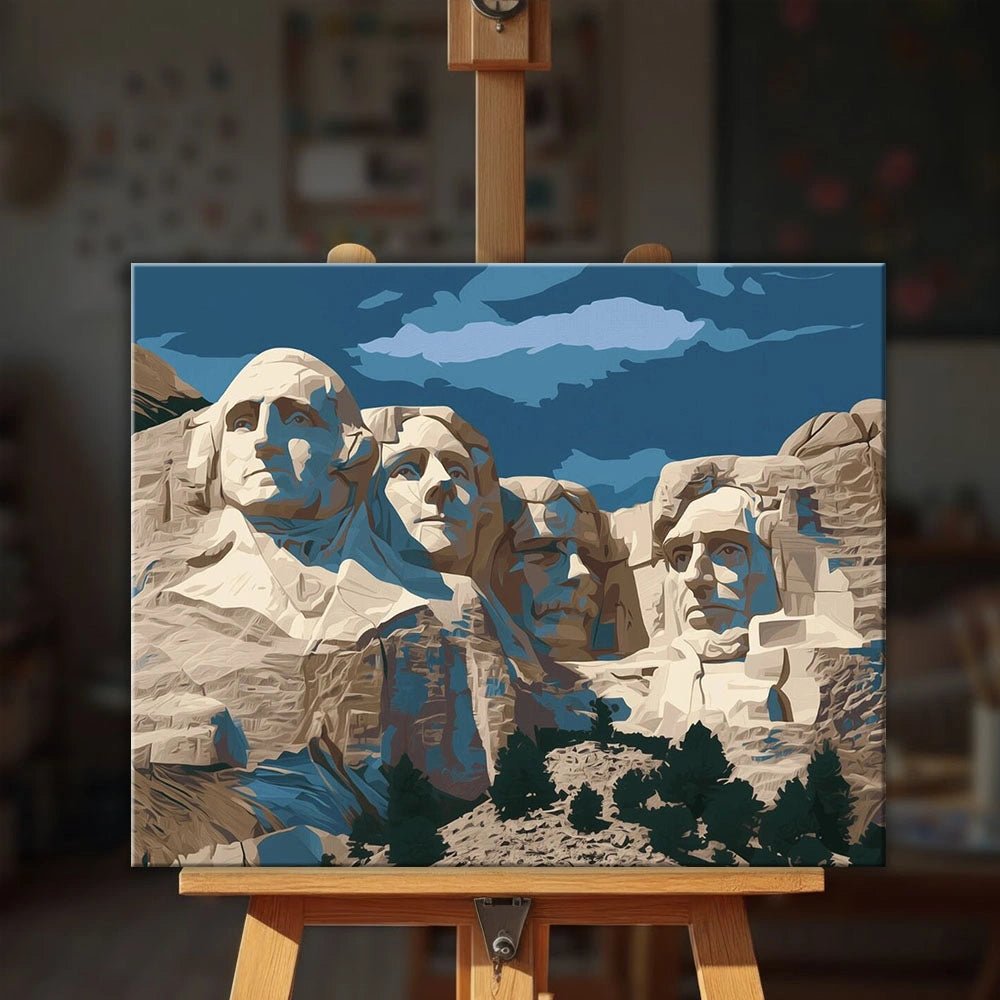 Mount Rushmore National Memorial paint by numbers kit