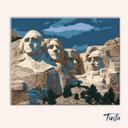 Mount Rushmore National Memorial paint by numbers kit