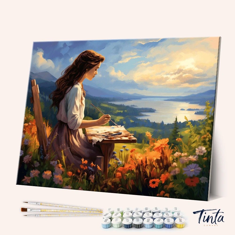 Painter by the Lake paint by numbers kit