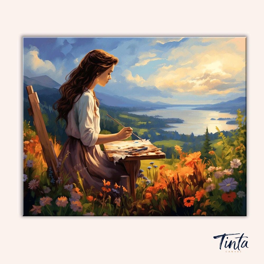 Painter by the Lake paint by numbers kit