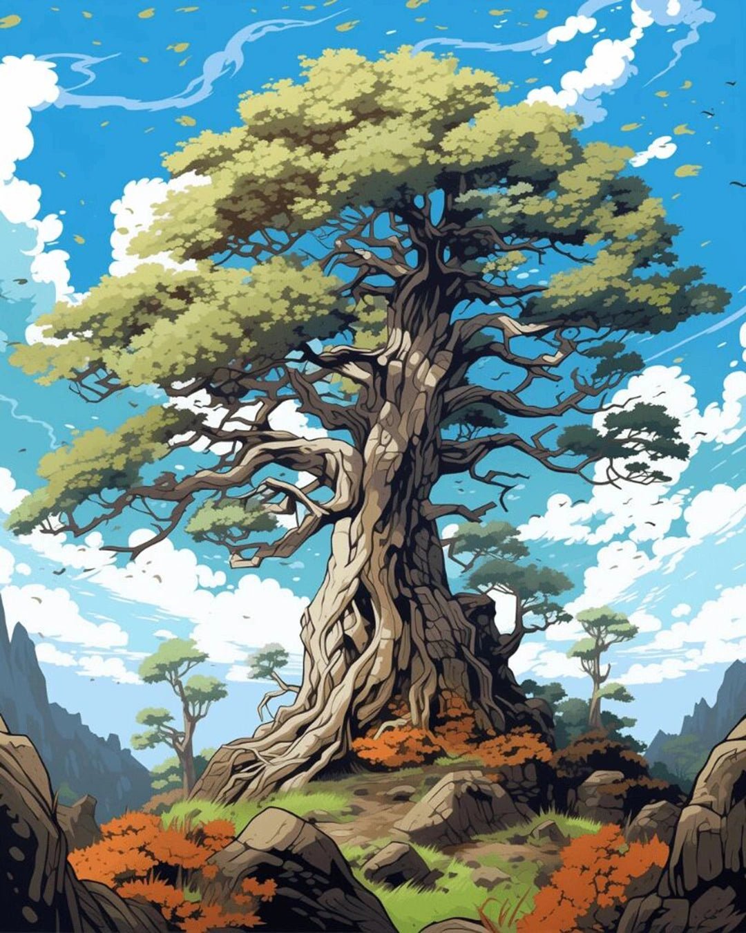 The Ancient Oak paint by numbers kit