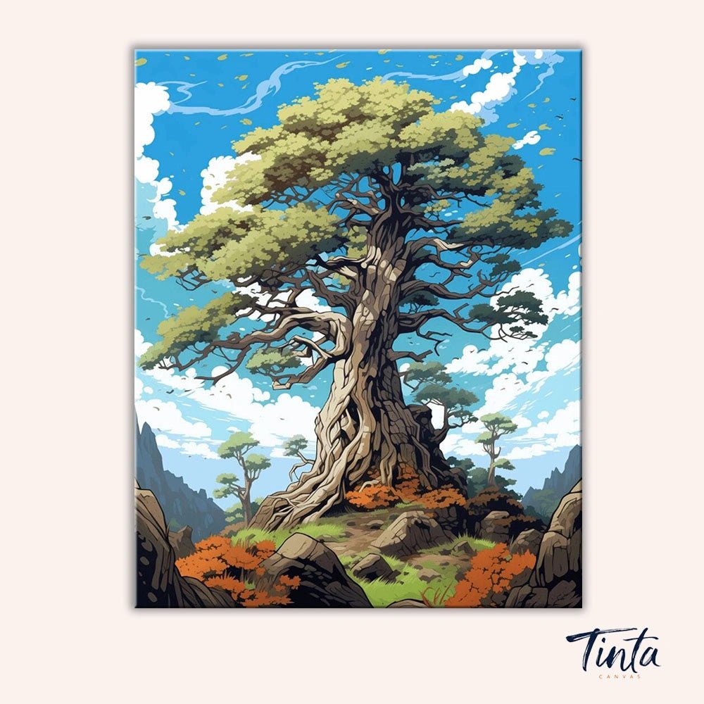 The Ancient Oak paint by numbers kit
