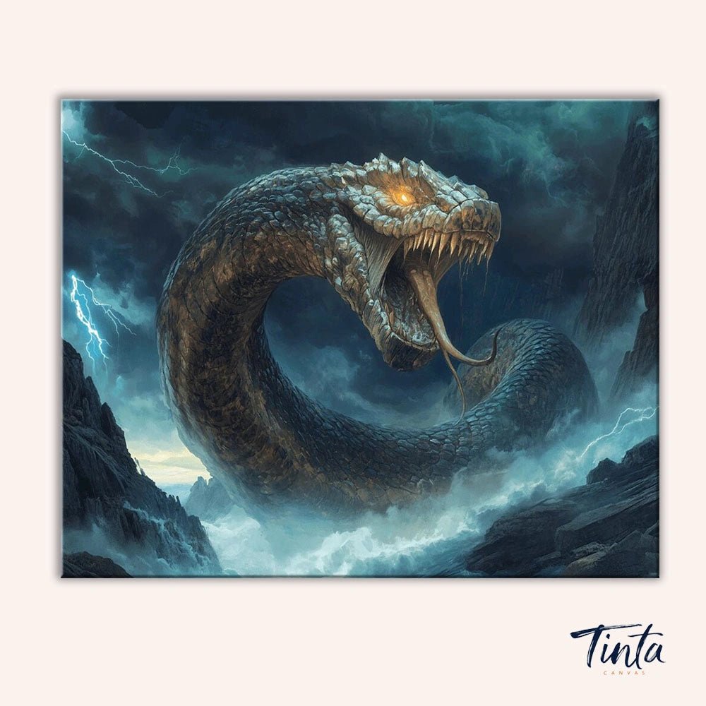 Storm Serpent paint by numbers kit