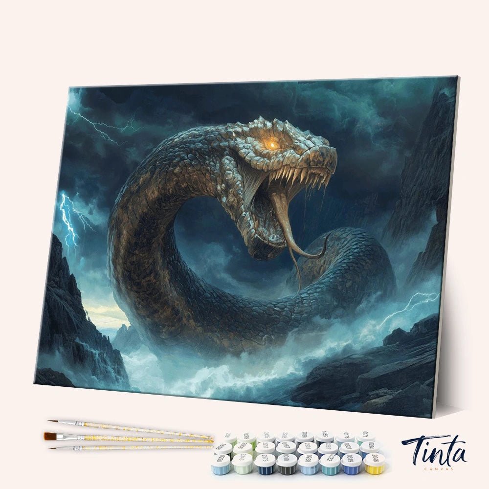 Storm Serpent paint by numbers kit