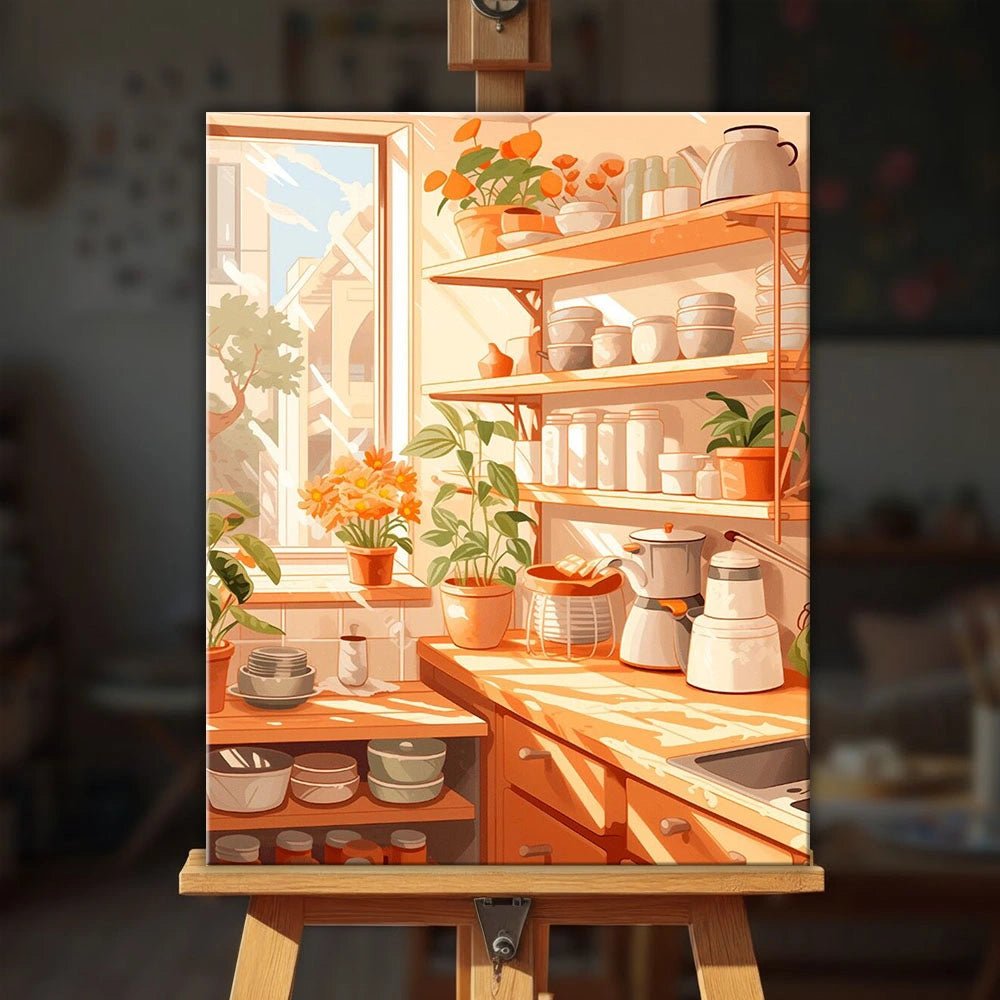 Morning in the Kitchen paint by numbers kit