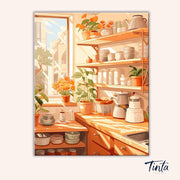 Morning in the Kitchen paint by numbers kit