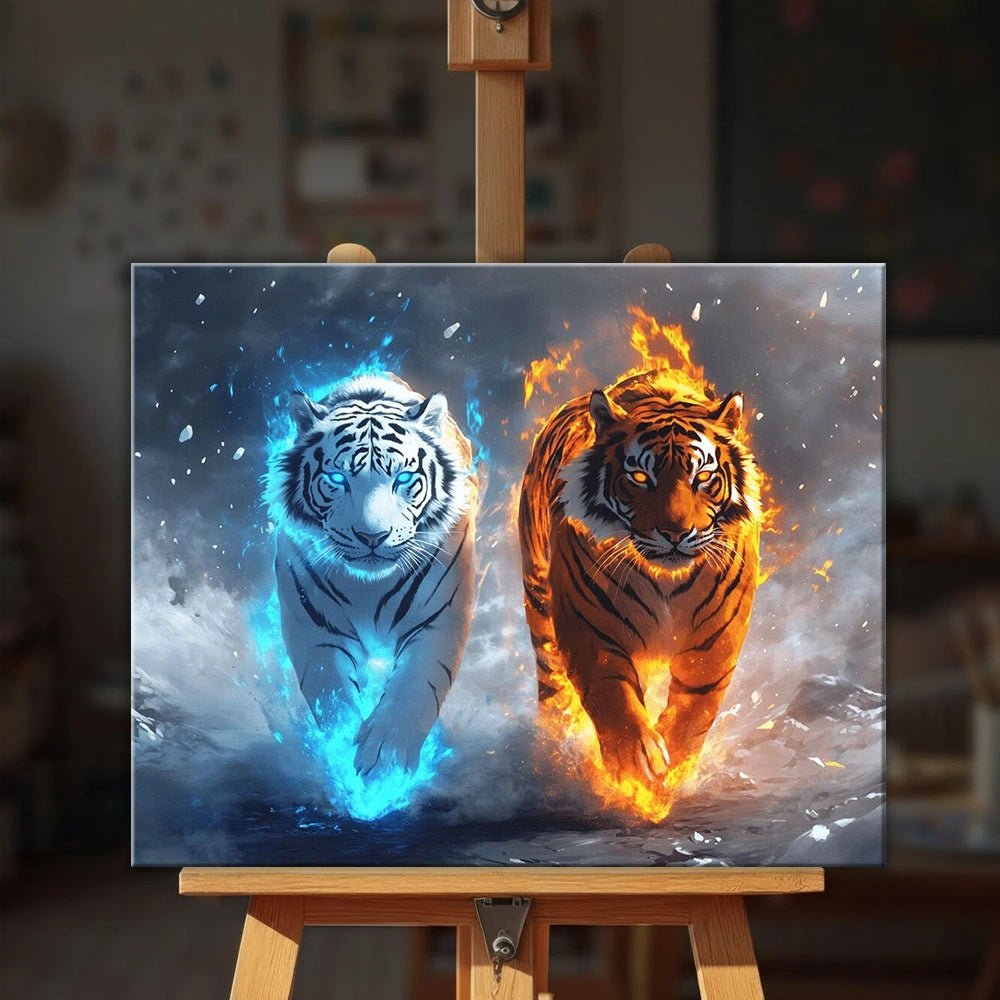 Fire and Ice paint by numbers kit