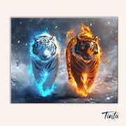 Fire and Ice paint by numbers kit
