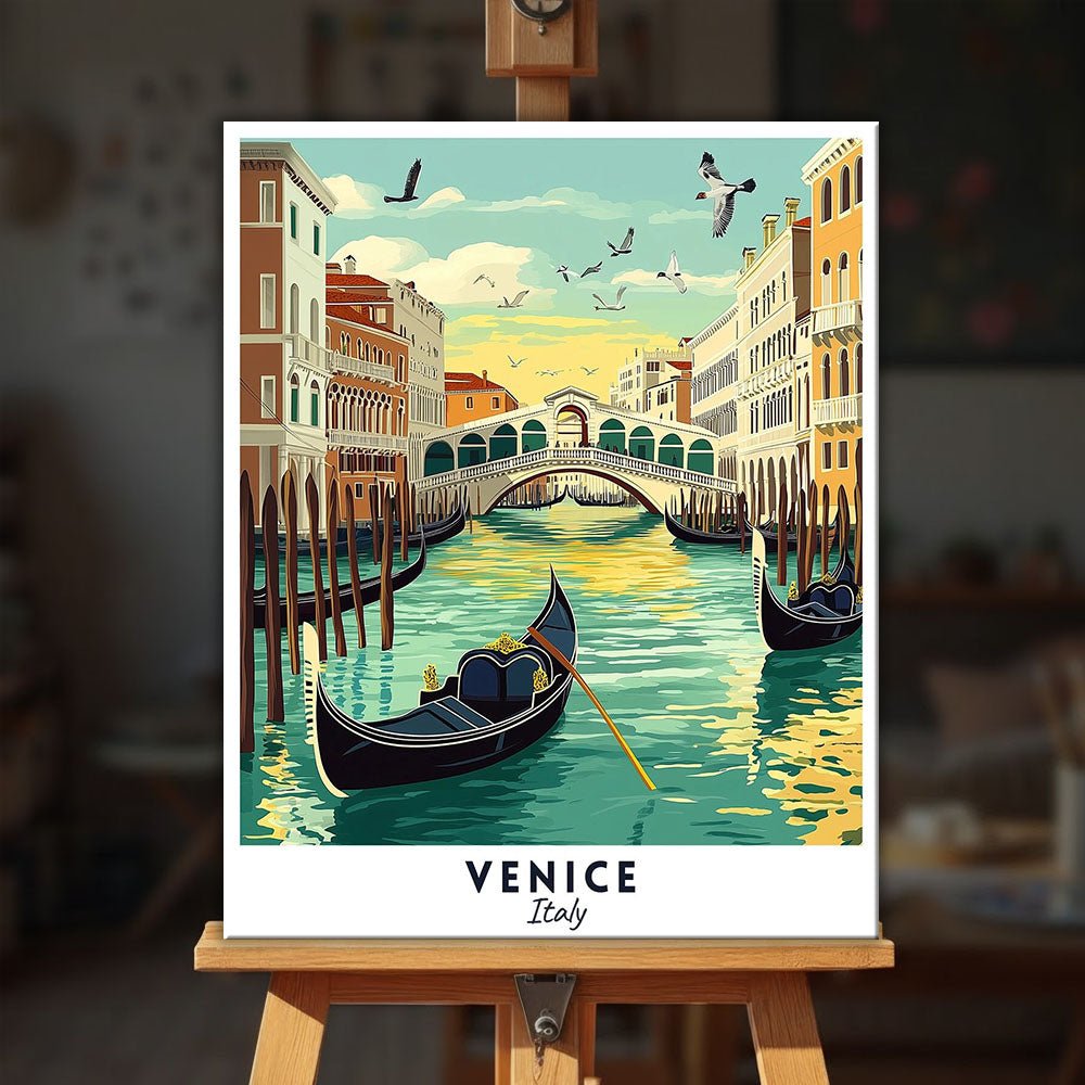 Venice - Travel Poster paint by numbers kit