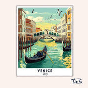 Venice - Travel Poster paint by numbers kit