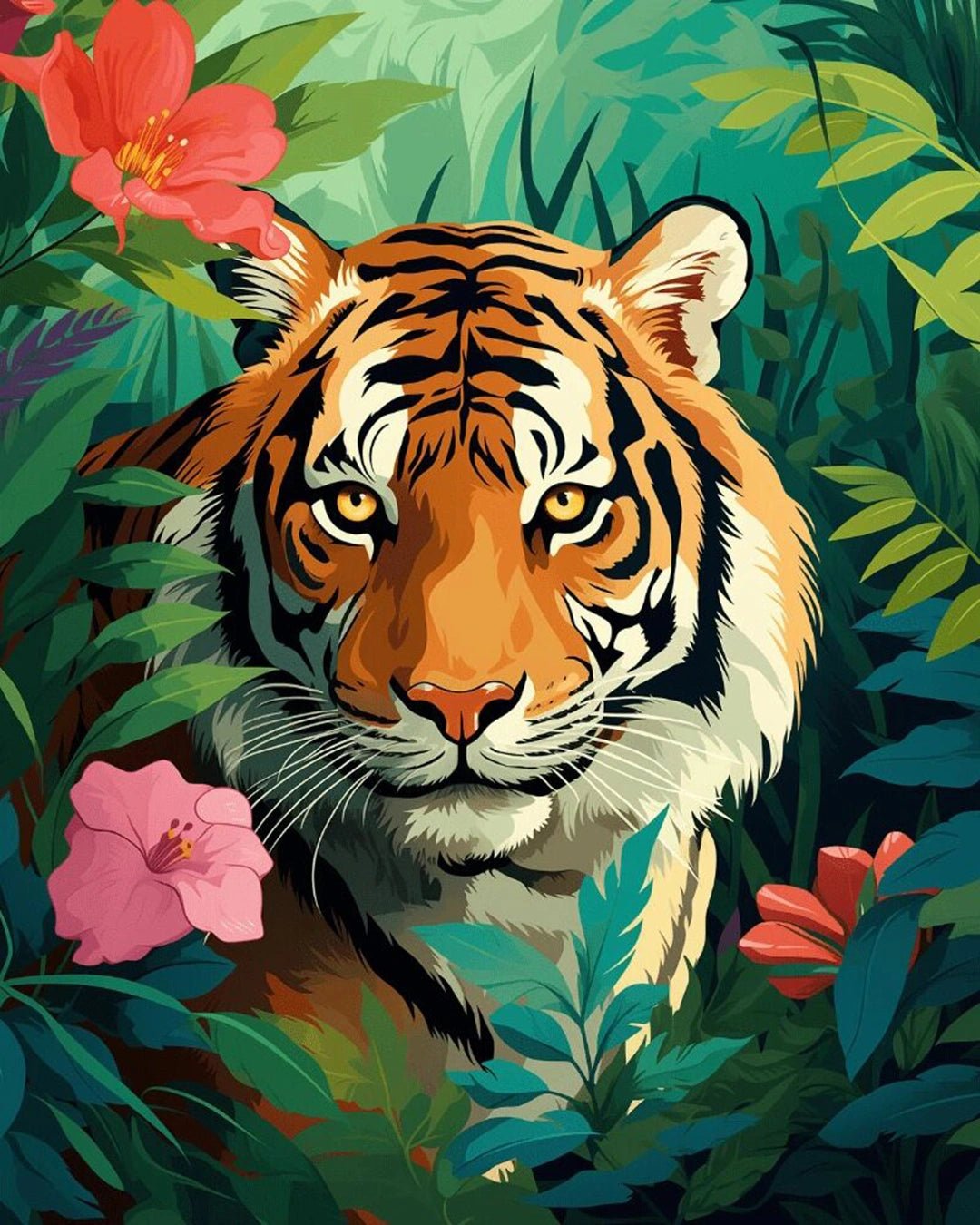 Tiger's Territory paint by numbers kit
