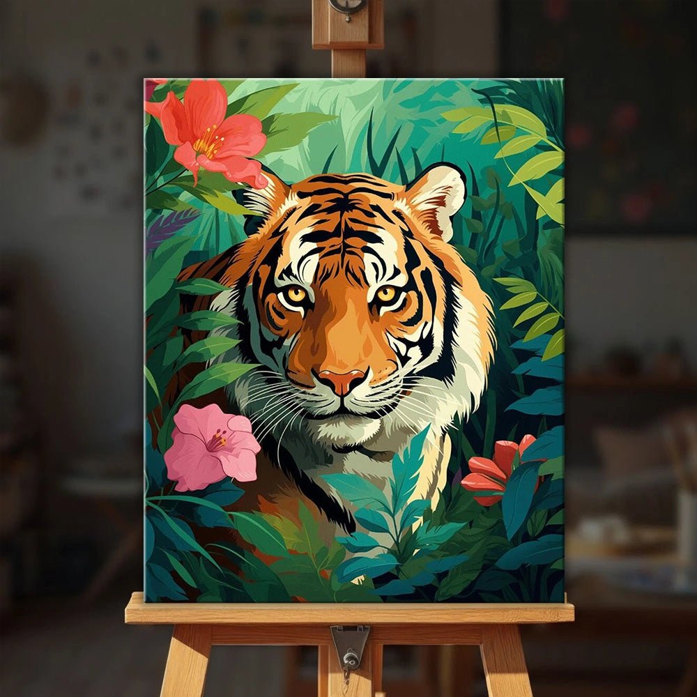 Tiger's Territory paint by numbers kit