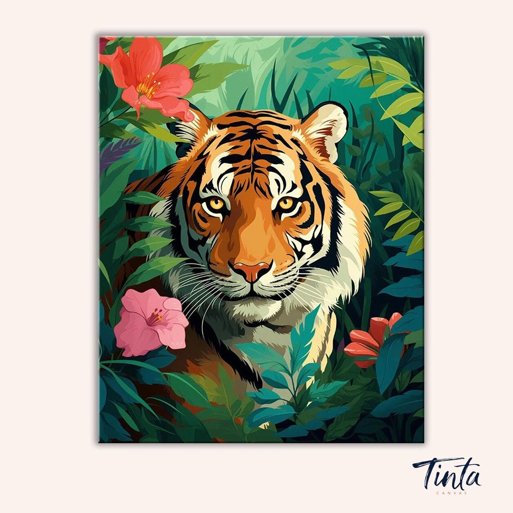 Tiger's Territory paint by numbers kit