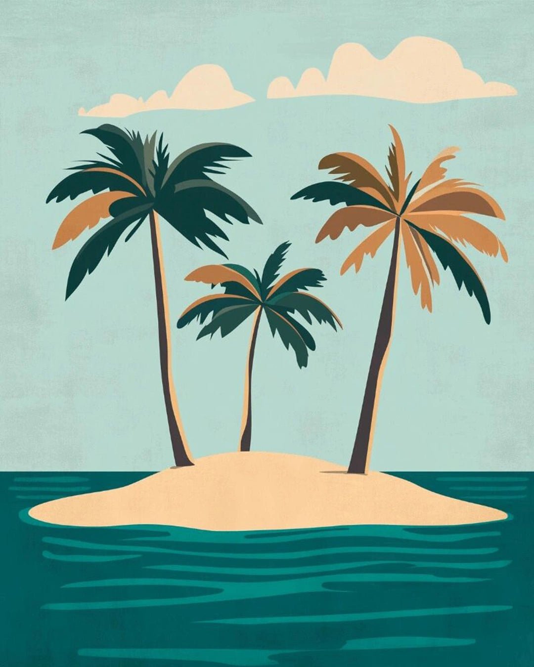 Island Pause paint by numbers kit