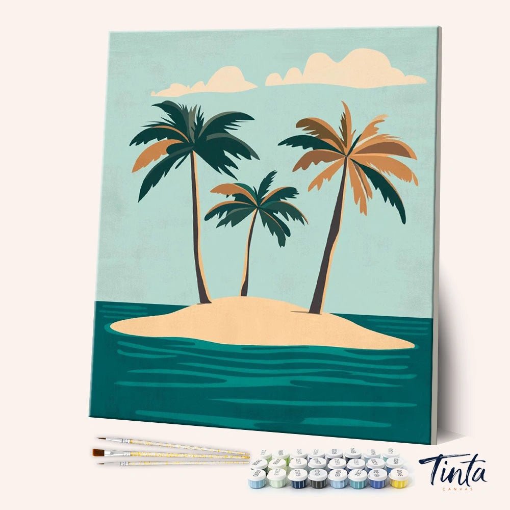 Island Pause paint by numbers kit