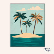 Island Pause paint by numbers kit