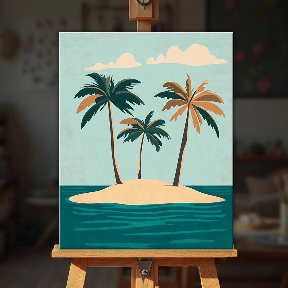 Island Pause paint by numbers kit