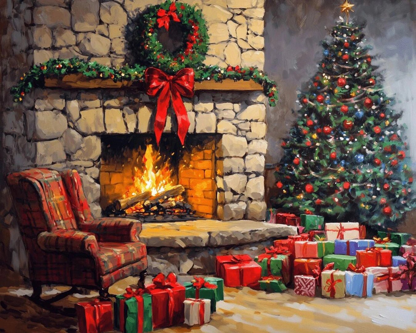 Christmas Eve Glow paint by numbers kit