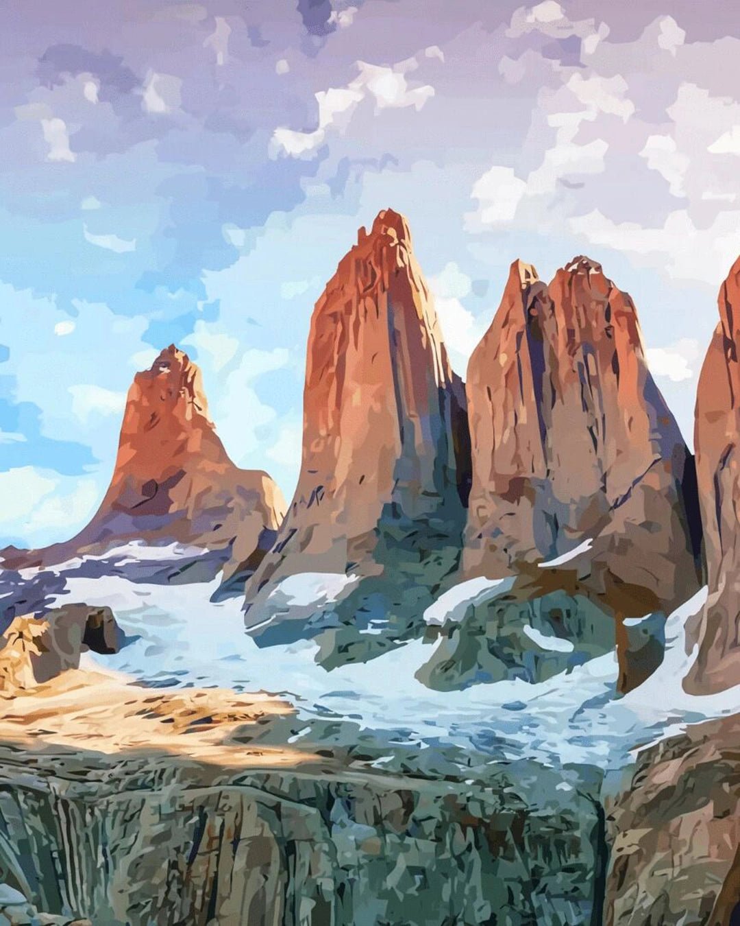 Torres del Paine National Park paint by numbers kit