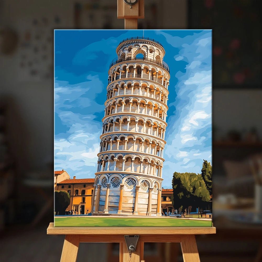 Tower of Pisa paint by numbers kit