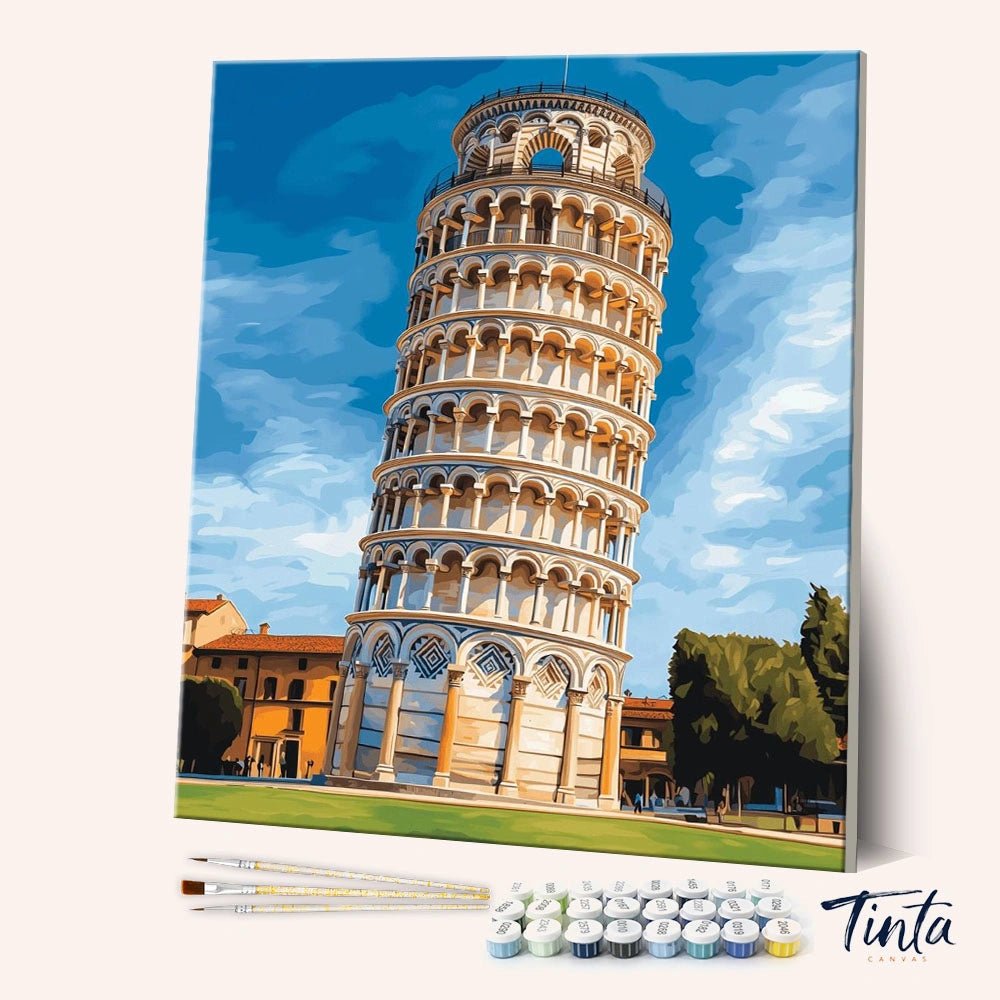 Tower of Pisa paint by numbers kit