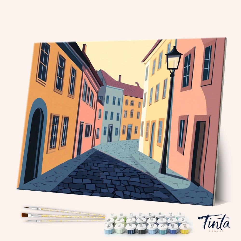 Quiet City Corner paint by numbers kit