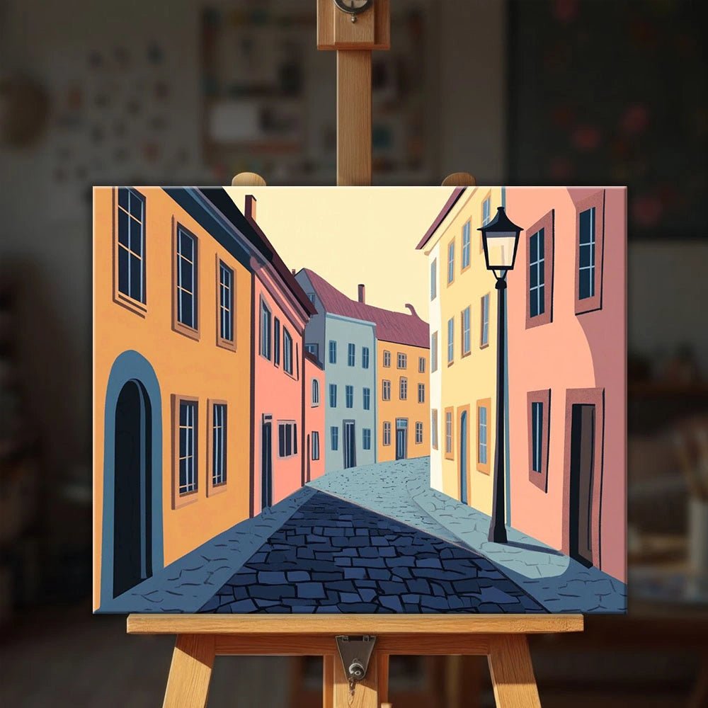 Quiet City Corner paint by numbers kit