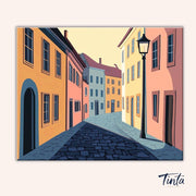 Quiet City Corner paint by numbers kit