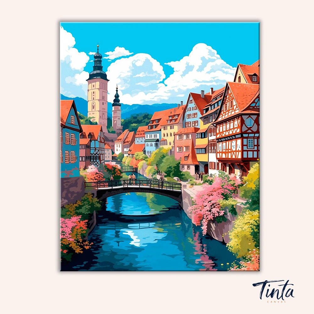 Riverside Old Town paint by numbers kit