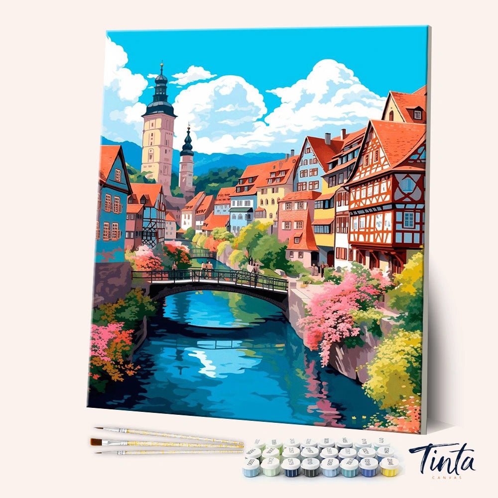 Riverside Old Town paint by numbers kit