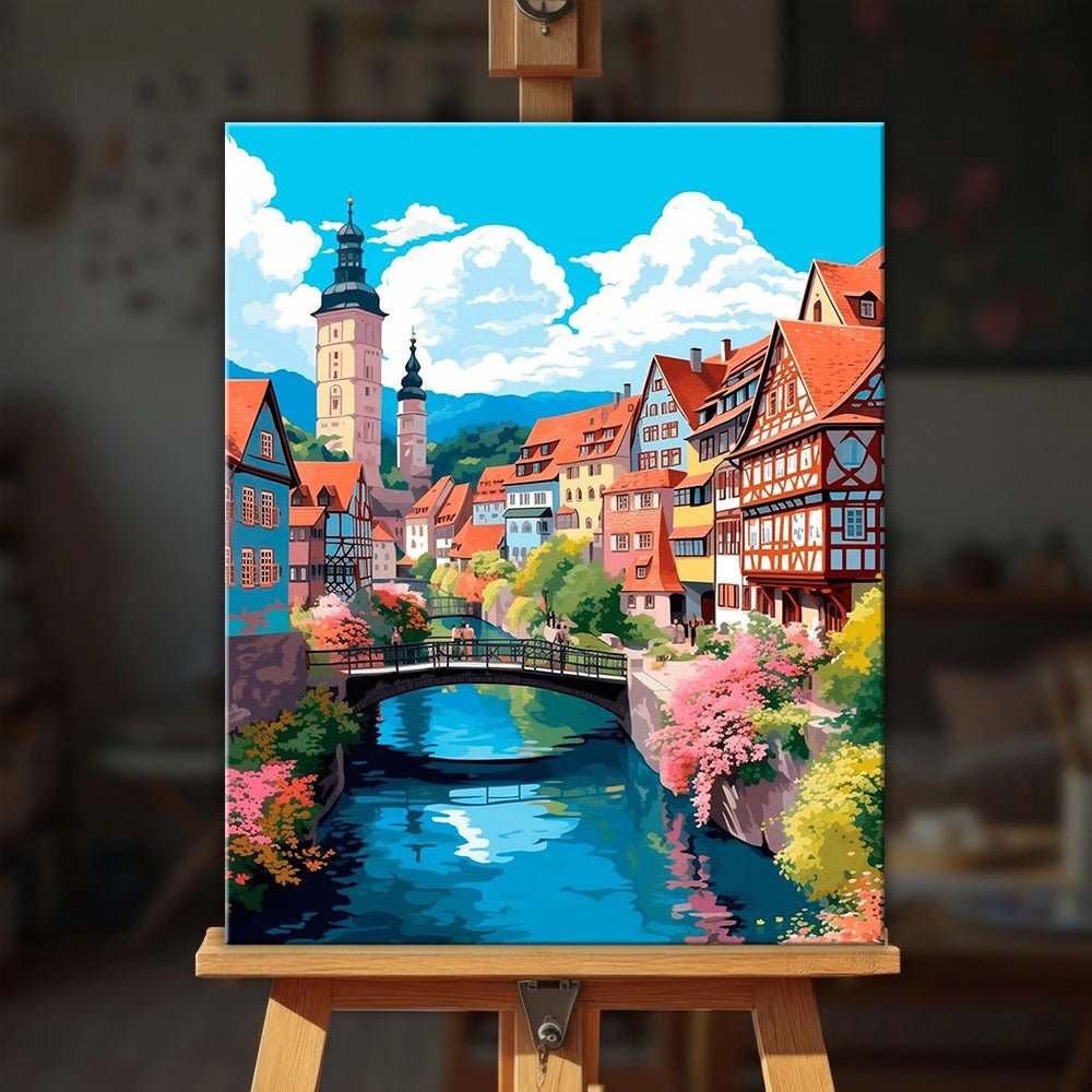 Riverside Old Town paint by numbers kit