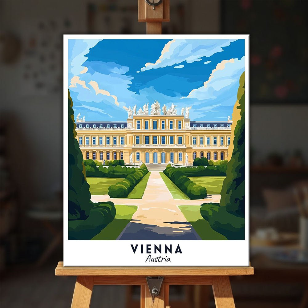 Vienna - Travel Poster paint by numbers kit