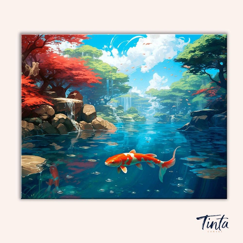 Koi Garden Depths paint by numbers kit