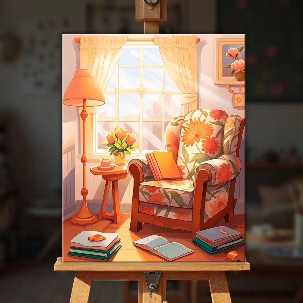 Afternoon Reading Nook paint by numbers kit