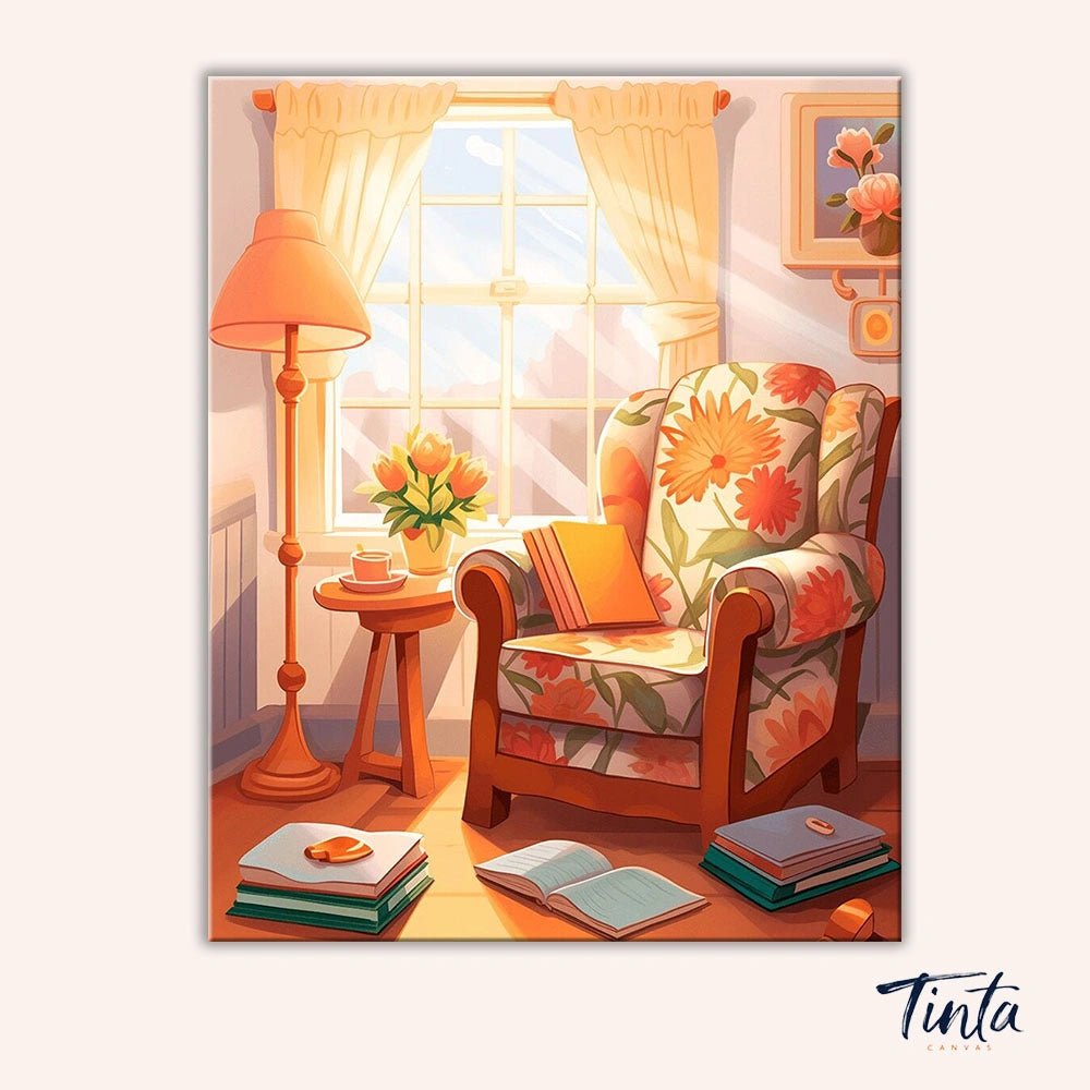 Afternoon Reading Nook paint by numbers kit