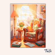 Afternoon Reading Nook paint by numbers kit