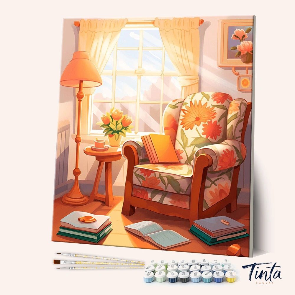 Afternoon Reading Nook paint by numbers kit