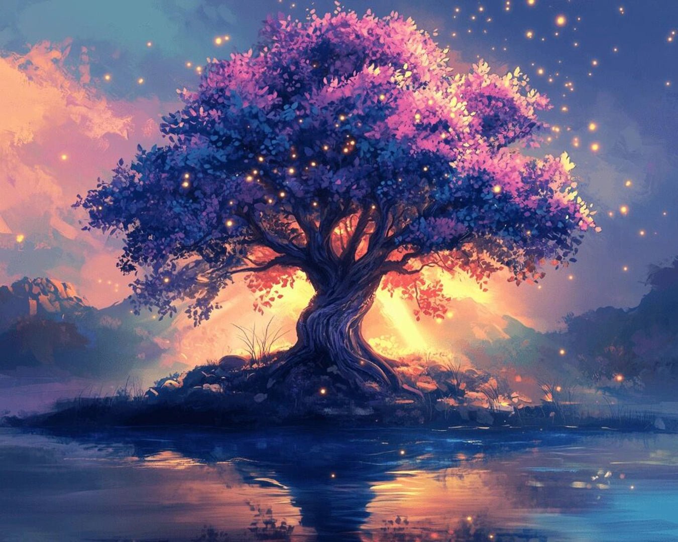 Emberlight Tree paint by numbers kit