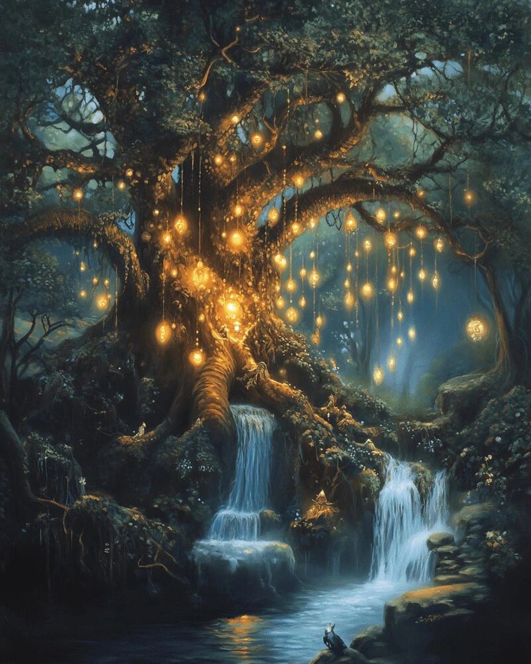 Whispering Lightfall Tree paint by numbers kit