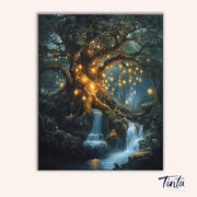 Whispering Lightfall Tree paint by numbers kit
