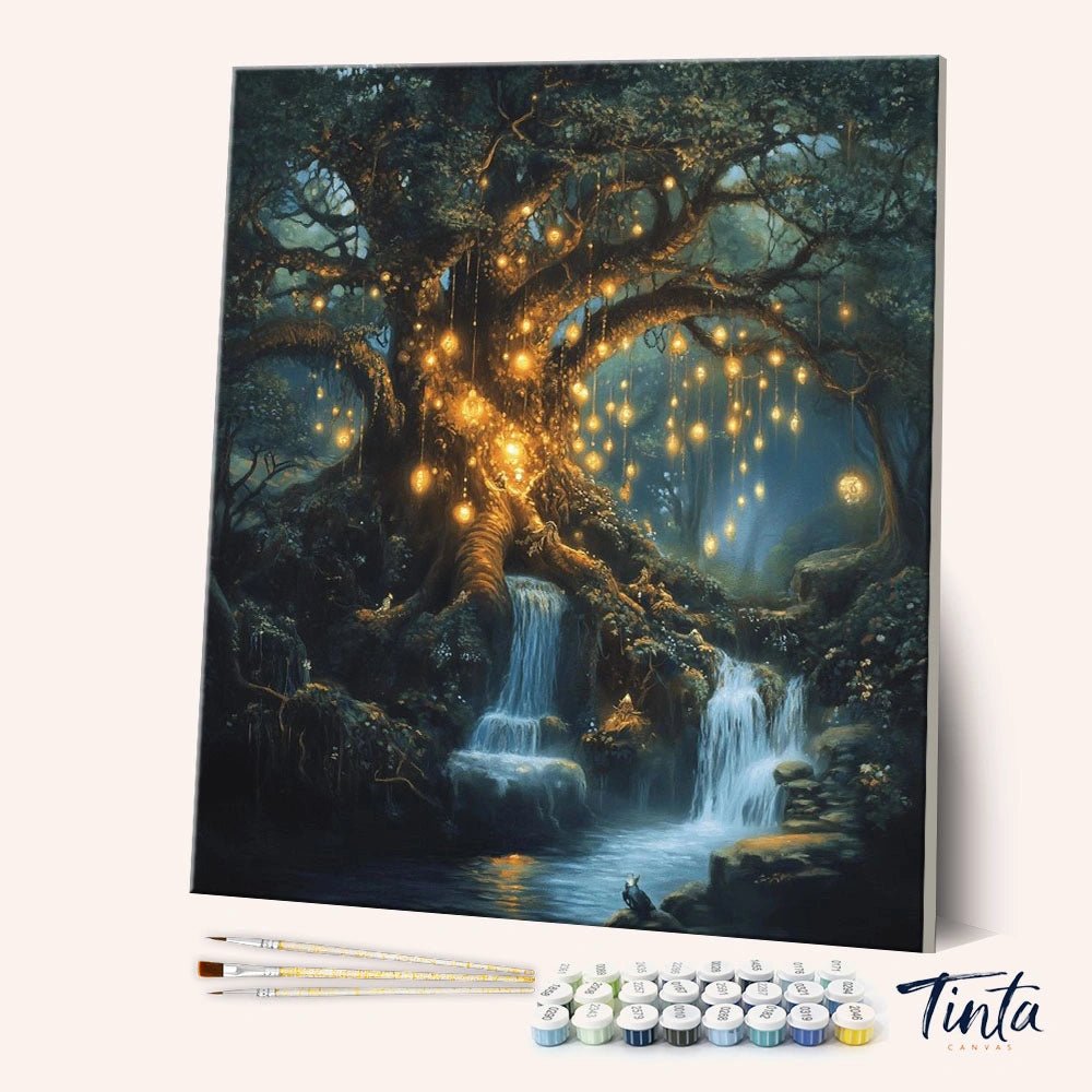 Whispering Lightfall Tree paint by numbers kit